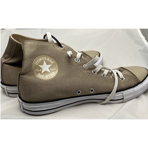 Converse UNISEX Chuck Taylor All Star High Top Shoes 160500F VINTAGE KHAKI BK/WT - Picture 2 of 8